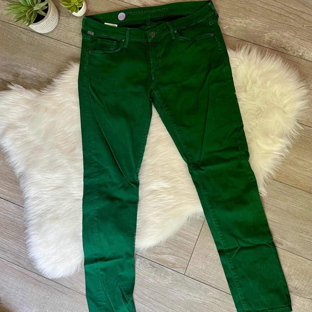 CITIZENS OF HUMANITY | Green Denim Straight Jeans (30/10)